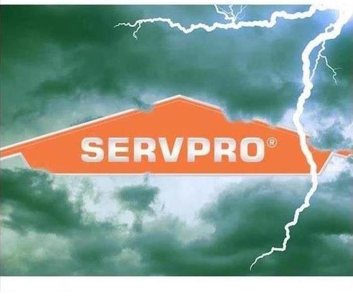 SERVPRO orange logo with lightning bolt